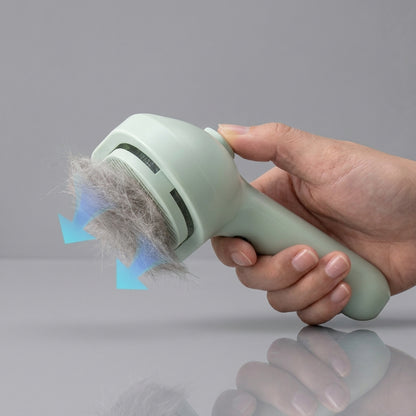 Cepillo  con humidificador removedor de pelo muerto