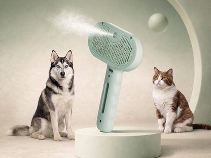Cepillo  con humidificador removedor de pelo muerto