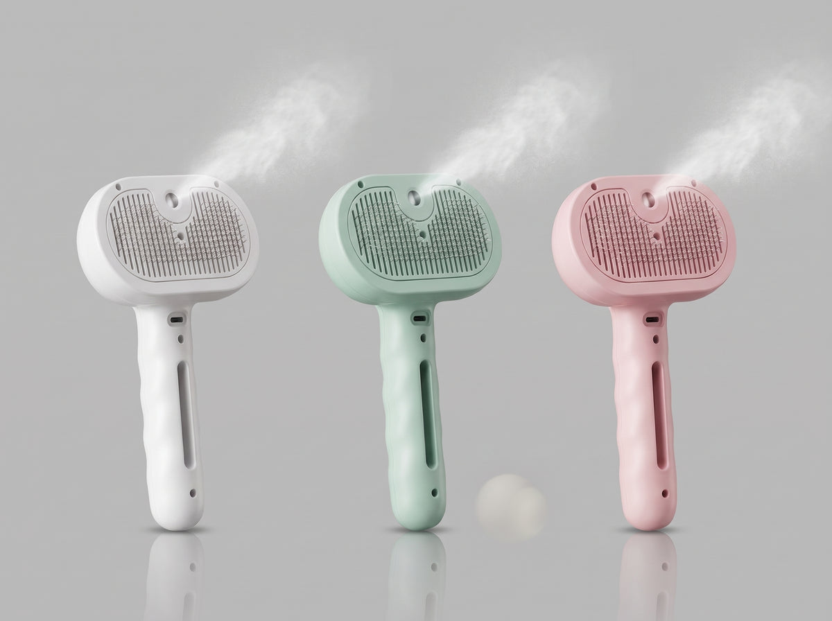 Cepillo  con humidificador removedor de pelo muerto